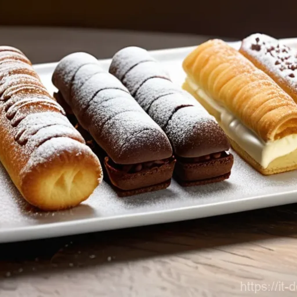 디저트 글루텐 프리 - **Prompt:** A close-up, high-resolution photograph of an exquisite display of assorted gluten-free I...