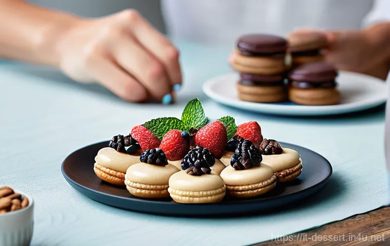 디저트 공산품 구매 가이드 - **Prompt 1: Deciphering the Sweet Label**
    A realistic, high-definition photograph from a slightl...