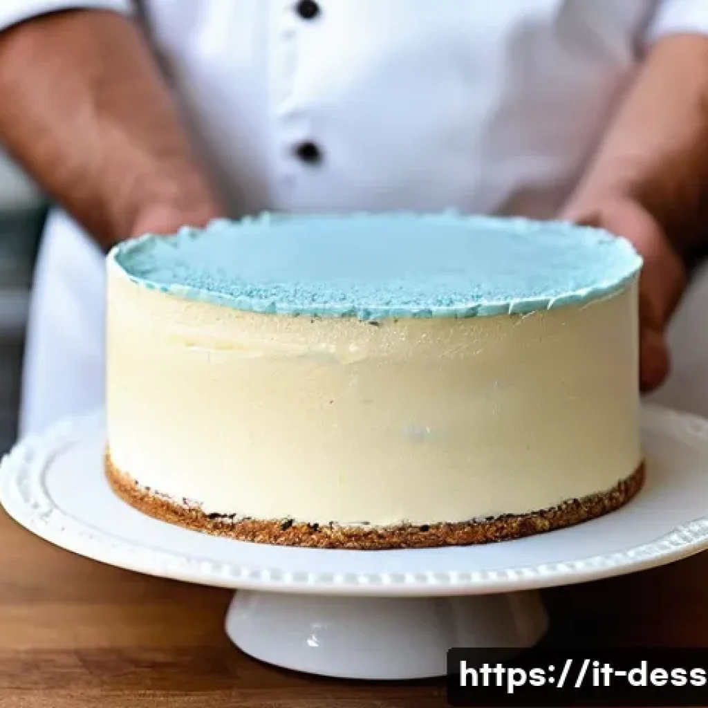 케이크 아이싱 팁 - **Prompt 1: The Art of the Smooth, Sharp-Edged Cake**
    "A professional pastry chef's hands, clean...