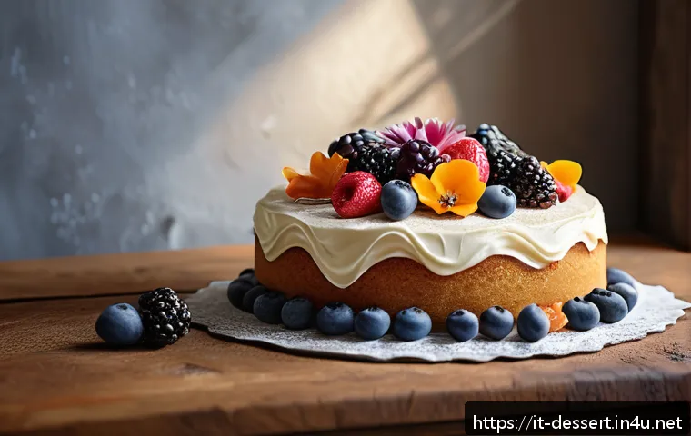 케이크 브랜드 비교 - A beautifully decorated artisanal Italian cake on a rustic wooden table, featuring natural colors an...